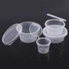 ONYLM Disposable Round PP Plastic Sauce Cups with Lids