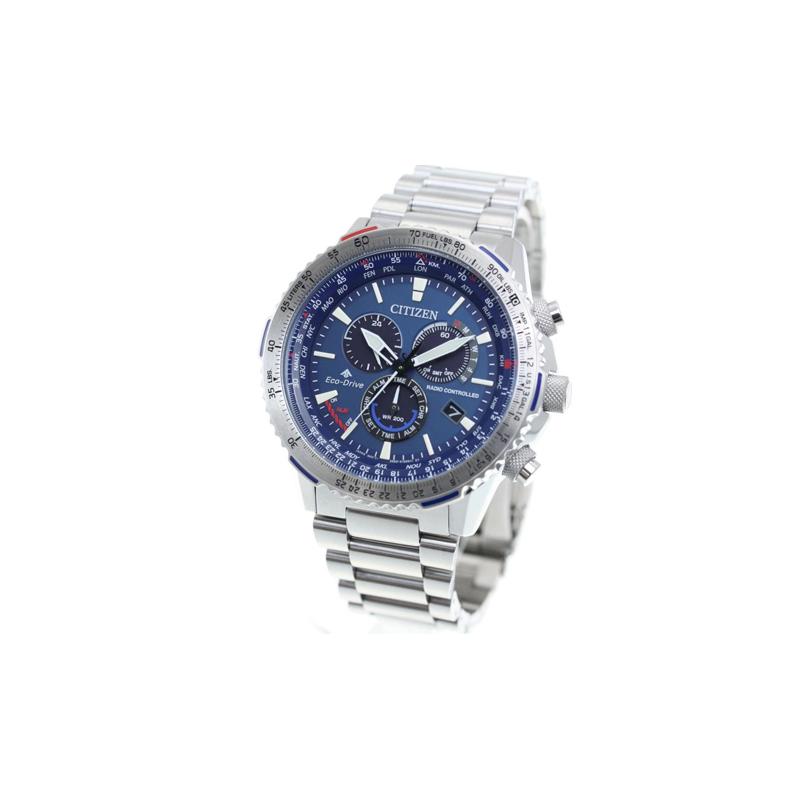 Citizen Eco-Drive Series Radio-controlled Watch Steel Belt Eco-Drive Quartz Steel Strap Men's Watch Blue Dial CB5000-50L