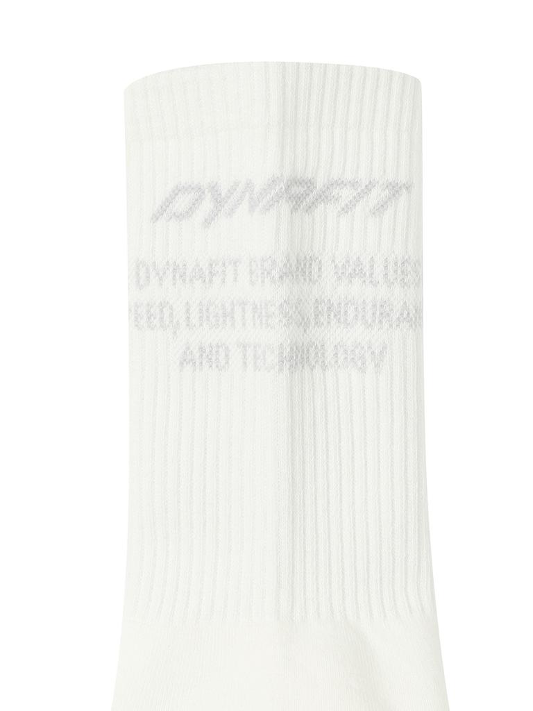 DYNAFIT Basic Lettering Crew Socks_Off White Yua26S09W3