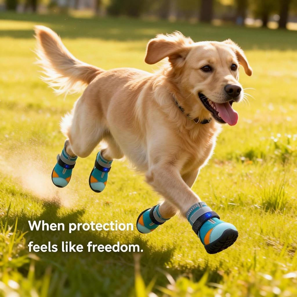 Light Up Dog Shoes Breathable Pet Supplies Doggy Shoes Cat Glowing Boots For Puppy Kitten Summer Outdoor Night Walks Training