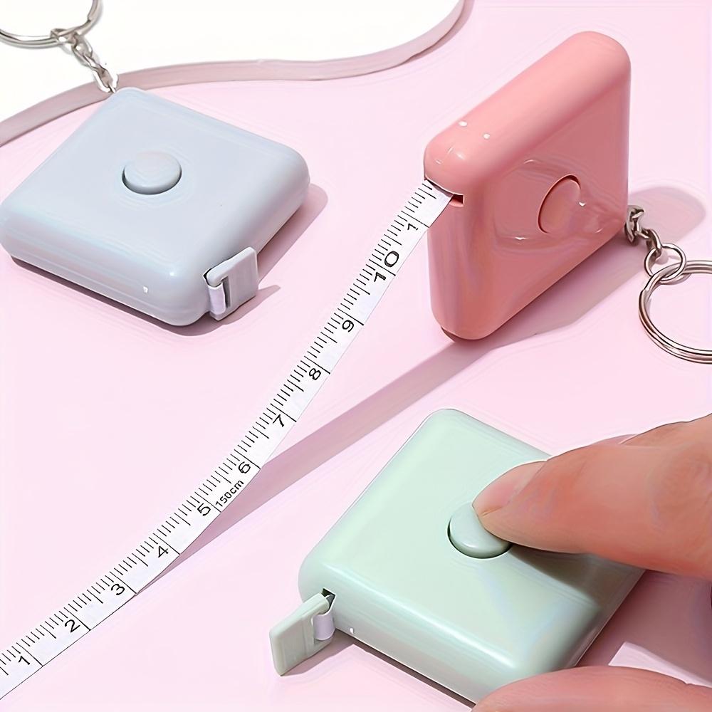 1pc Mini Retractable Tape Measure Keychain - Dual Scale, Portable & Durable for Sewing, Tailoring, Crafts  with Easy Lock/Unlock