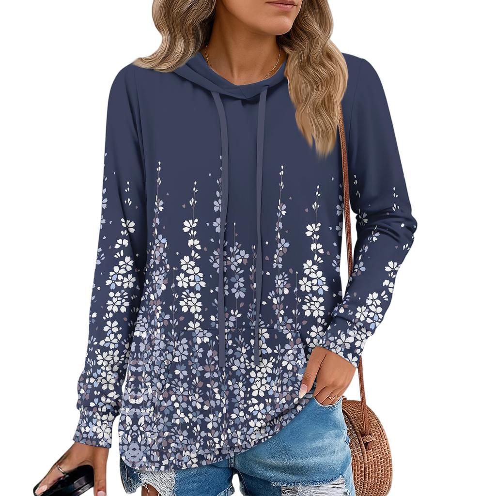 Womens Pullover Hoodies Teen Girls Fashion Hooded Sweatshirt Womans Fall Tunic Top