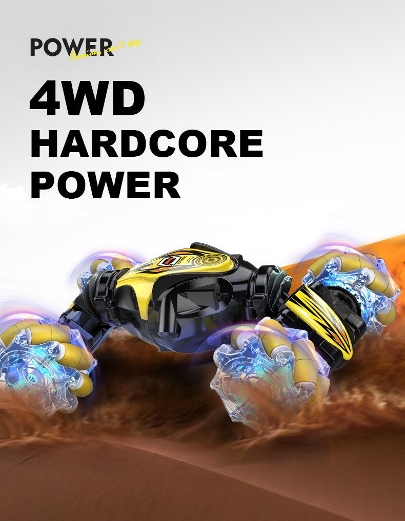 Large Gesture-Control Remote Car, Rechargeable 4WD Off-Road Climbing Twist Vehicle