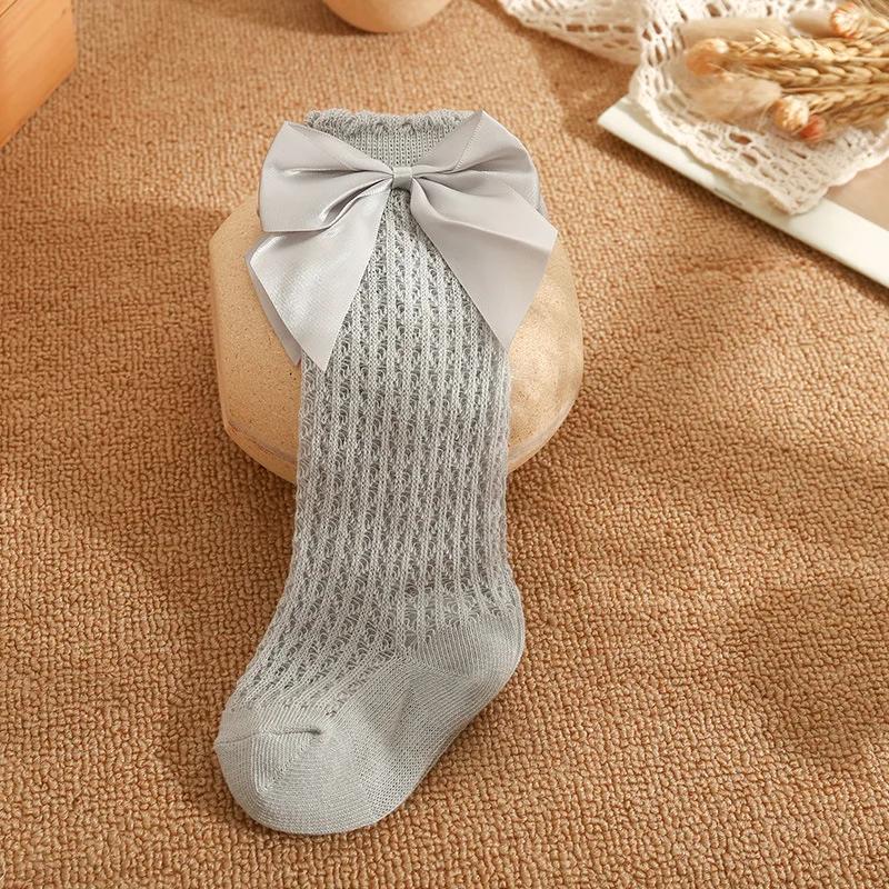 Baby Boy  Floor Ventilate Socks Children's Bow Solid Color Medium Stockings Sock Stuff Accessories Newborn Clothing Girl Cotton