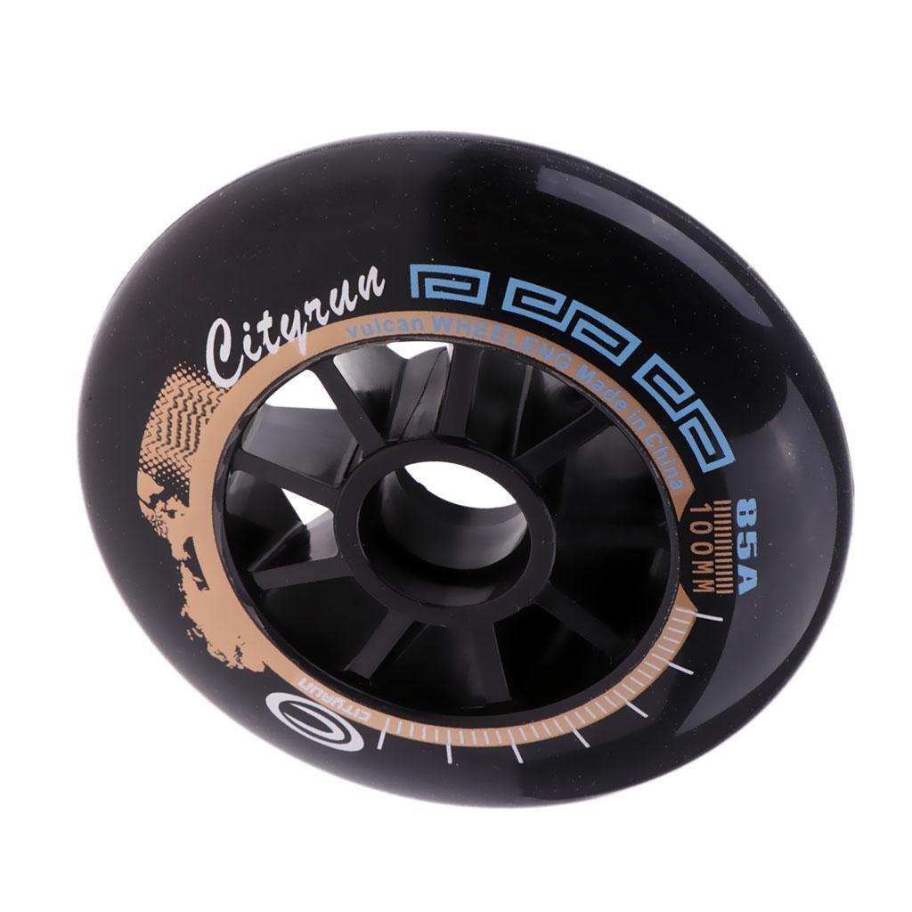 Speed Skating Wheels Outdoor Indoor Inline Skate Wheels Tool 90mm Black