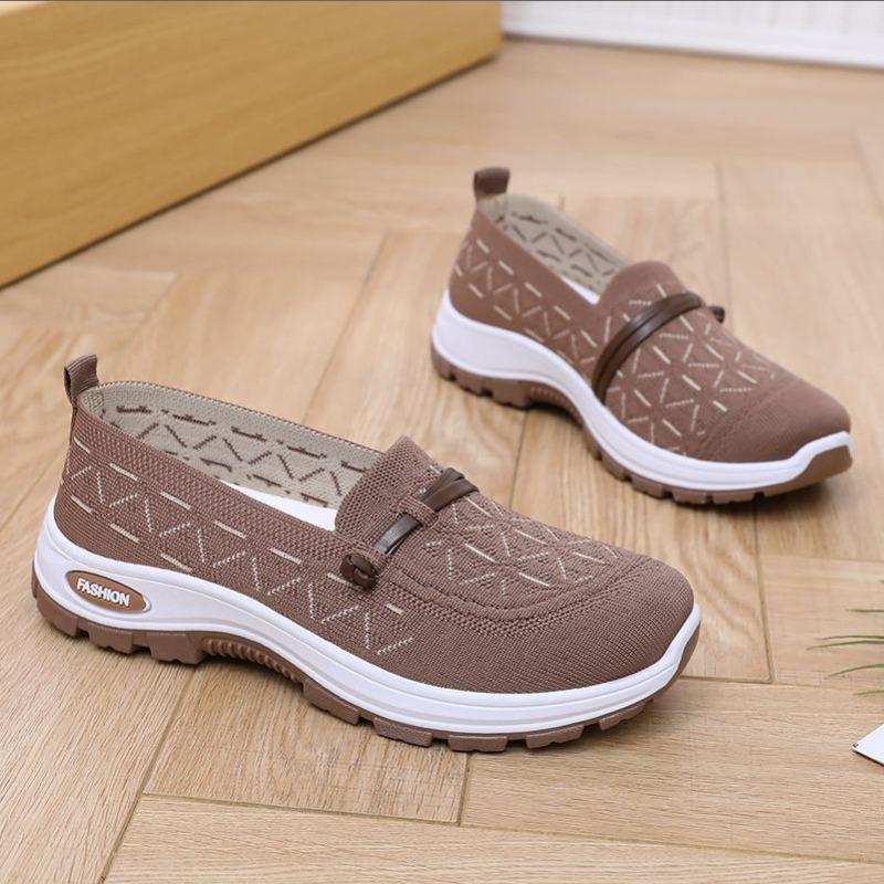 Summer Thin Breathable Shoes for Women – Slip-On Anti-Slip Soft-Sole Lightweight Comfortable Shoes for Middle-Aged & Elderly Mother's Shoes