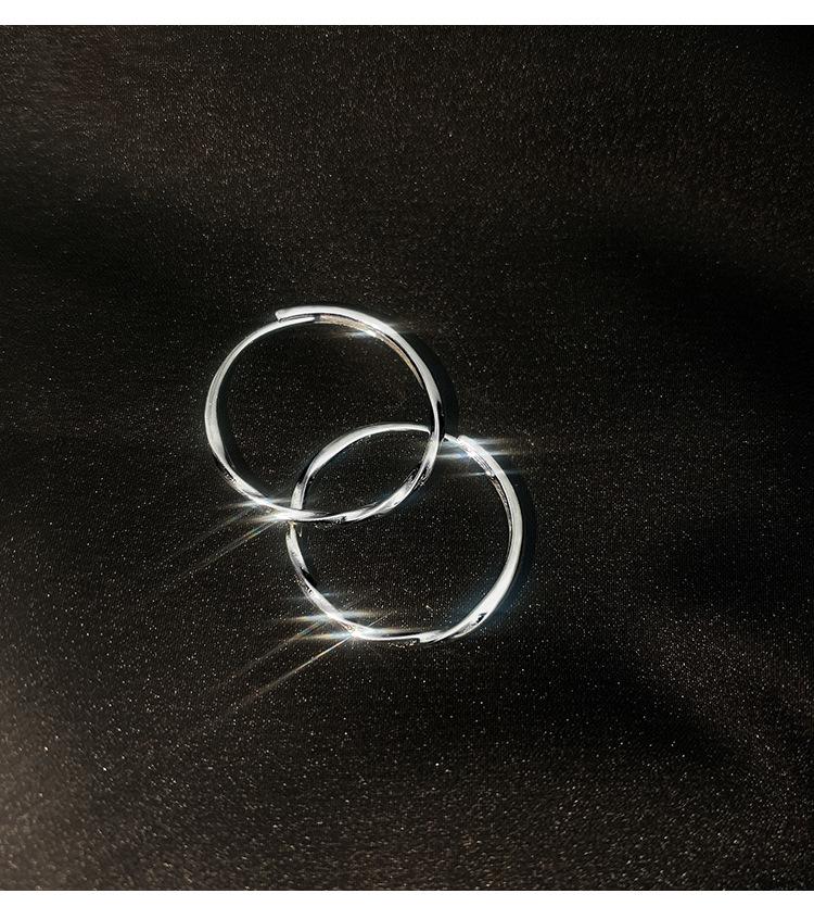 Korean Style S925 Sterling Silver Minimalist Twisted Wave Band Ring for Women - Simple, Elegant, Stacking Ring, New Trend