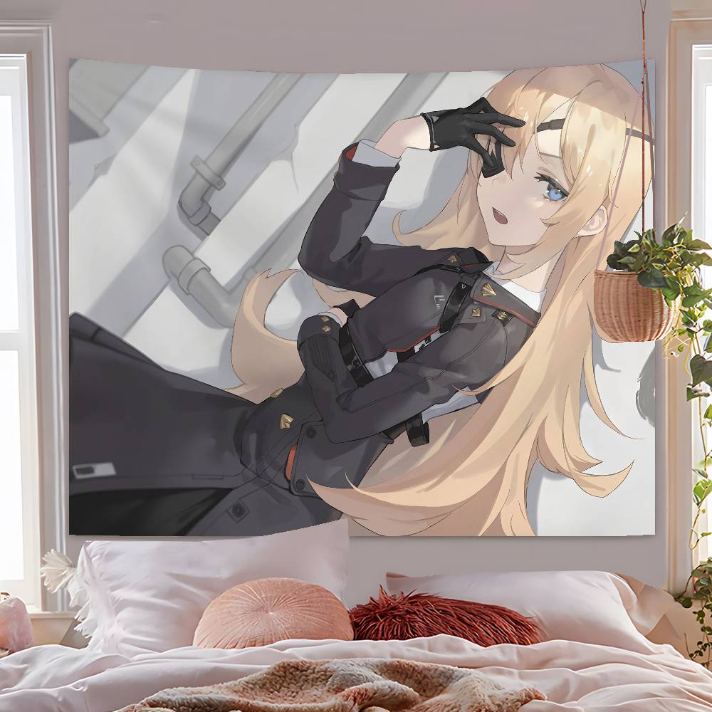 

NNIKKE Anime Tapestry GGoddess Of Victory Hanging Dormitory Room Bedspread Blanket Childrens Room Party Home Decoration Gift 74x94cm(29x37in)