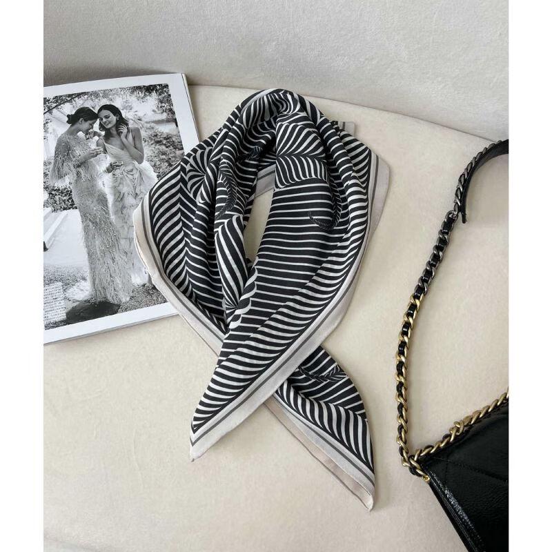 NINA SOLOR Double-Sided Silk Scarf