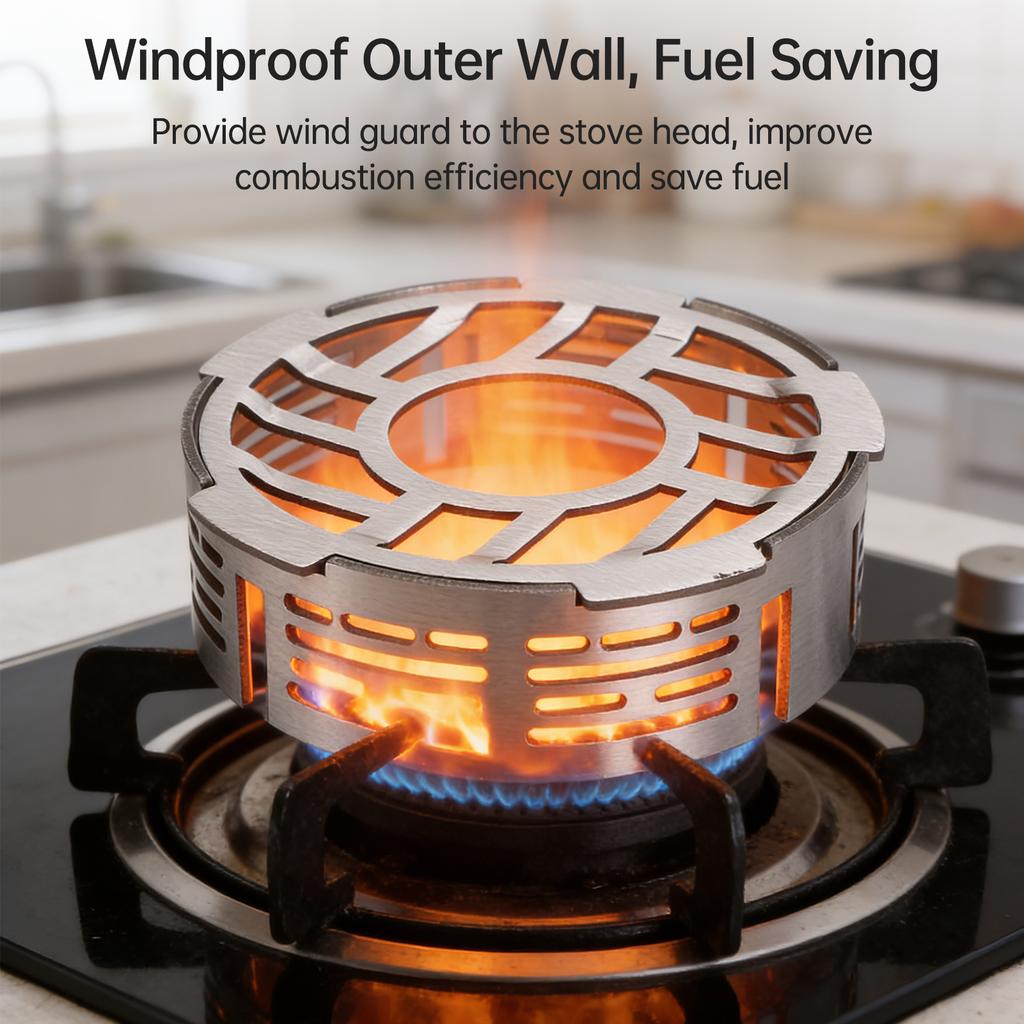 Pare-vent pour réchaud de camping portable en acier inoxydable pour la cuisine en plein air Protection contre le vent Petite taille