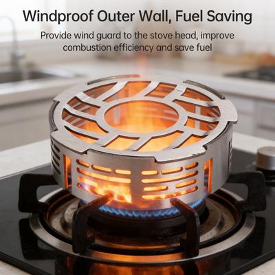 Outdoors Stove Windscreen Stainless Steel Portable Camping Stove Windscreen for Outdoors Cooking Wind Guard