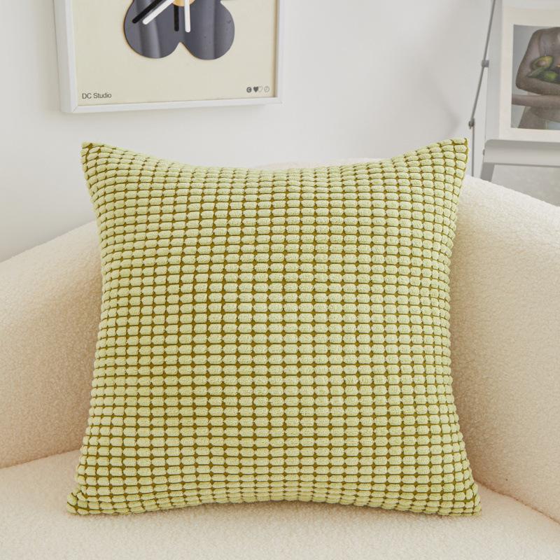 Polyester Short Plush Bedside Pillow Square Cushion Light Luxury High-end Sofa Pillow with Core