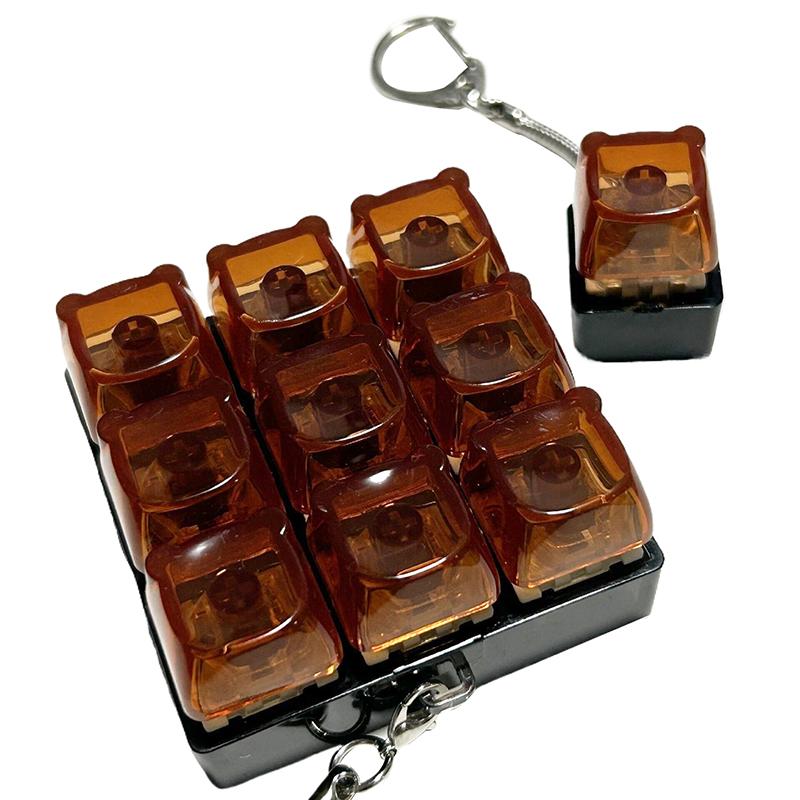 1/9 Keys Mechanical Keyboard Axis Tester  Button Keycap  Keychain Keyboard Keychain Toy Finger Keyboard Caps Toy