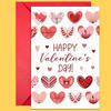 Valentine'S Day Love Greeting Card Envelope Set Pink Heart Pattern Decoration Romantic Holiday Blessings Gift Card Starting From 10 Sets