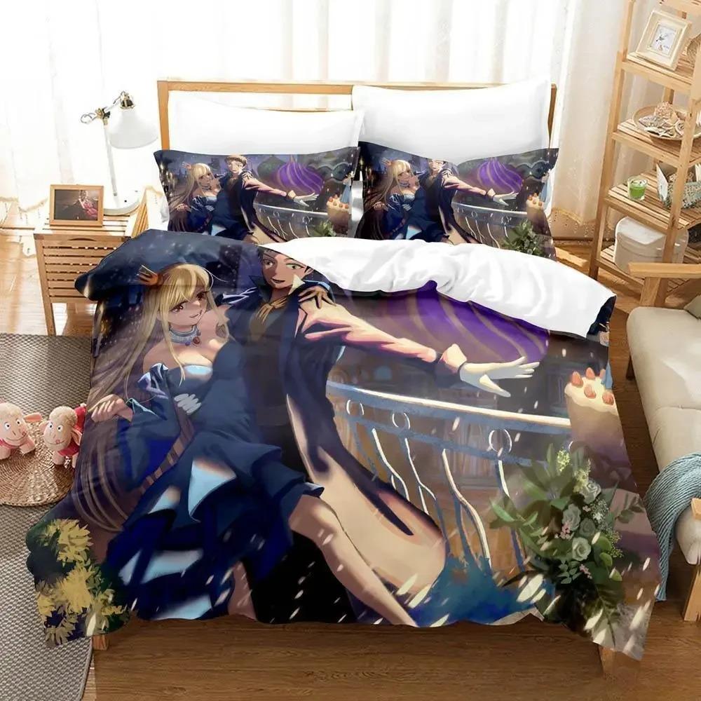 3D Print Anime Kawaii Marin Kitagawa Bedding Set Single Twin Full Queen King Size Bed Set Adult Kid Bedroom Duvet Cover Sets