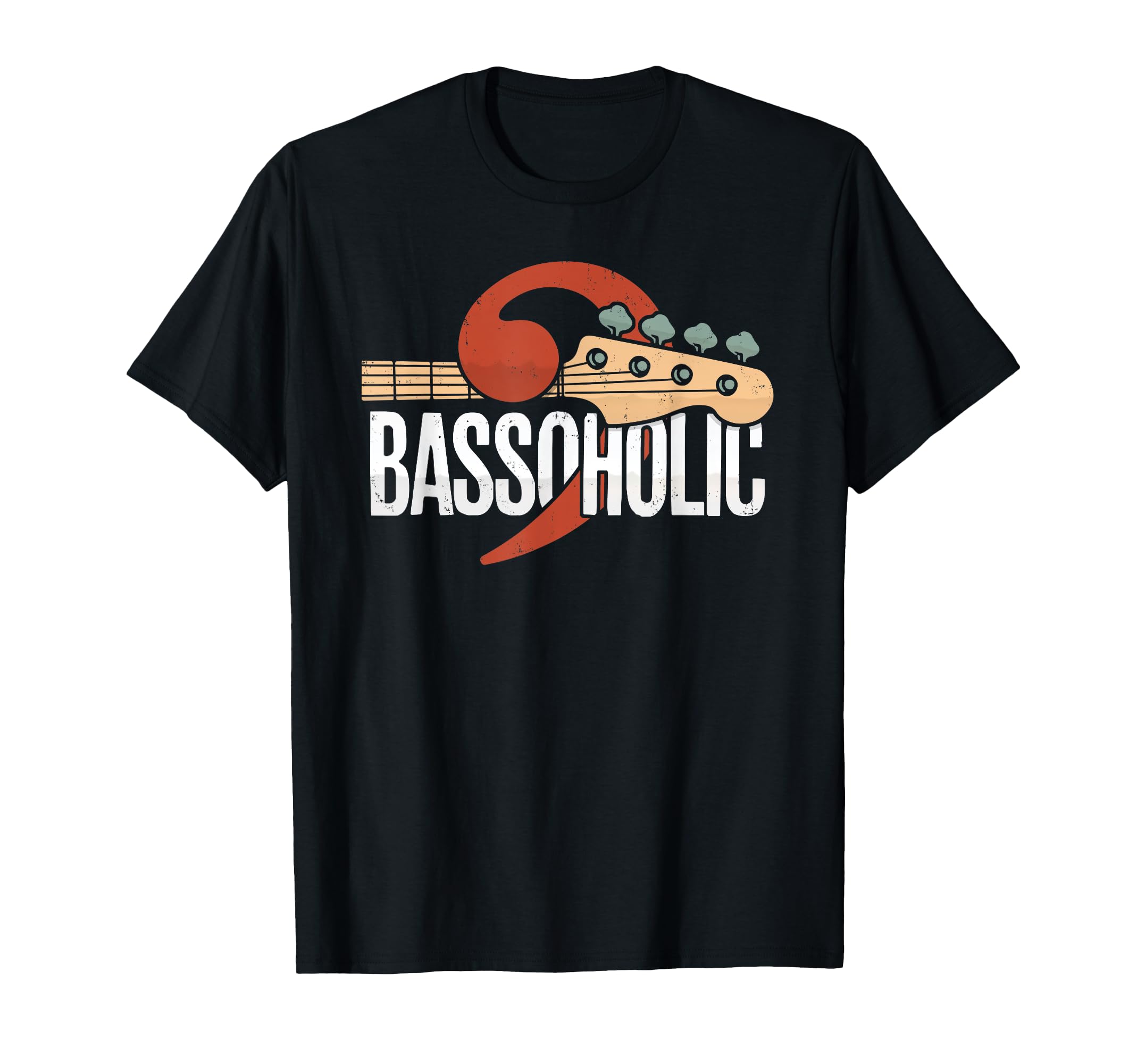 

Electric Bass Guitar Gift for Bassist Bass Clef Bassoholic T-shirt