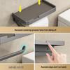 Gun Gray Toilet Tissue Holder & Mobile Phone Shelf | Punch-Free Wall-Mounted Bathroom Organizer