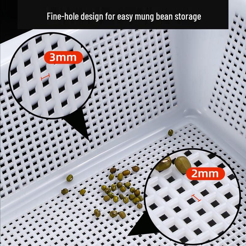 Abay Thickened White Dense Mesh Plastic Storage Baskets, 4-Pack