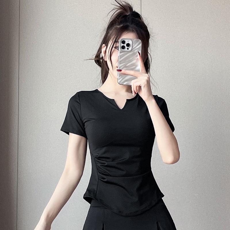 

Женский летний спортивный костюм 2025: Быстросохнущий комплект для бега, тенниса, бадминтона, йоги S