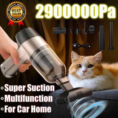 Auto Staubsauger 4 in 1 Hohe Leistung Kabellos Staubentferner Mini Handstaubsauger Pumpe Zuhause Tragbar Kabellos Starke Saugkraft Autoreiniger