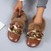 Autumn and Winter Fashion Plush Slippers Plus Size Women's Casual Slippers Loafers for Women