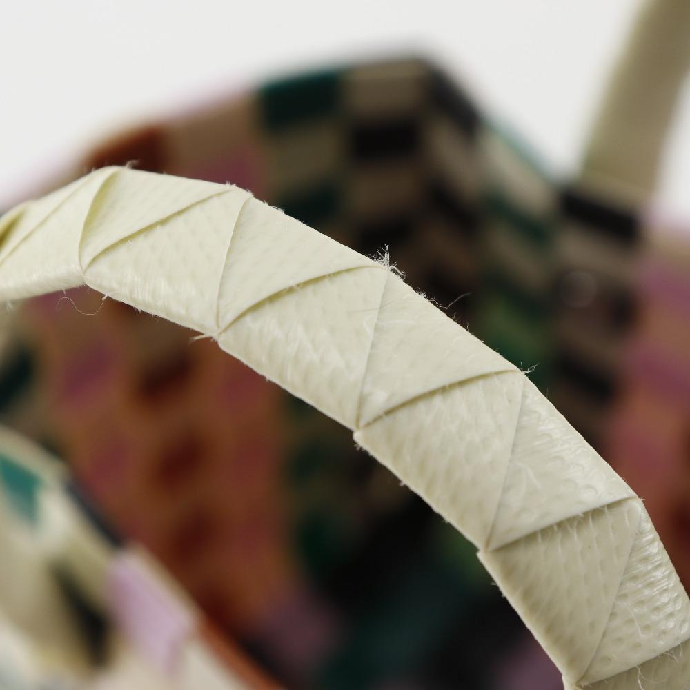 MARNI Woven Micro Basket Handbag White / multicolor polypropylene Women Used