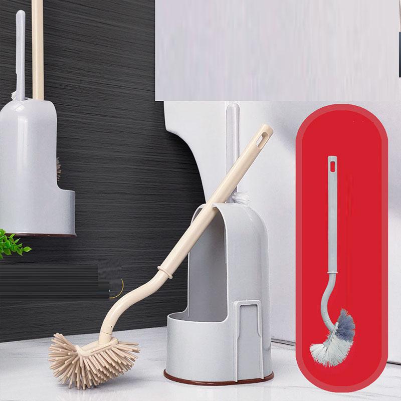 Creative Wall-hung Toilet Brush Set Without Dead Ends Squatting Toilet Full-angle Wall-mounted Toilet Brush Free Punching