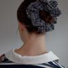 ANOETIC ANC VINTAGE CHECK SCRUNCHIE_2COLOR