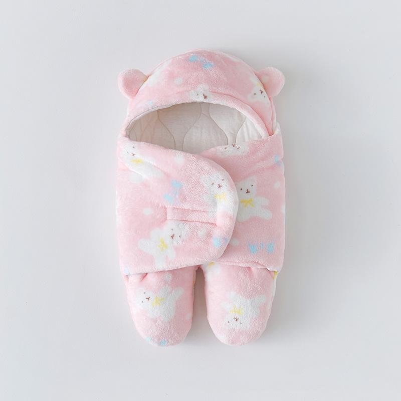 Anti-Startle Cotton Swaddle Blanket for Newborns - All-Season Baby Sleeping Bag