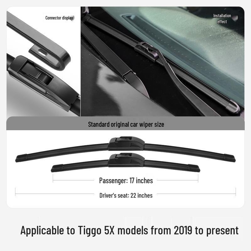 

Wiper Blades for Chery Tiggo 5X (2017-2020) Front 19 Boneless Rubber Strip Chery Tiggo 5x 2017 [Passenger]