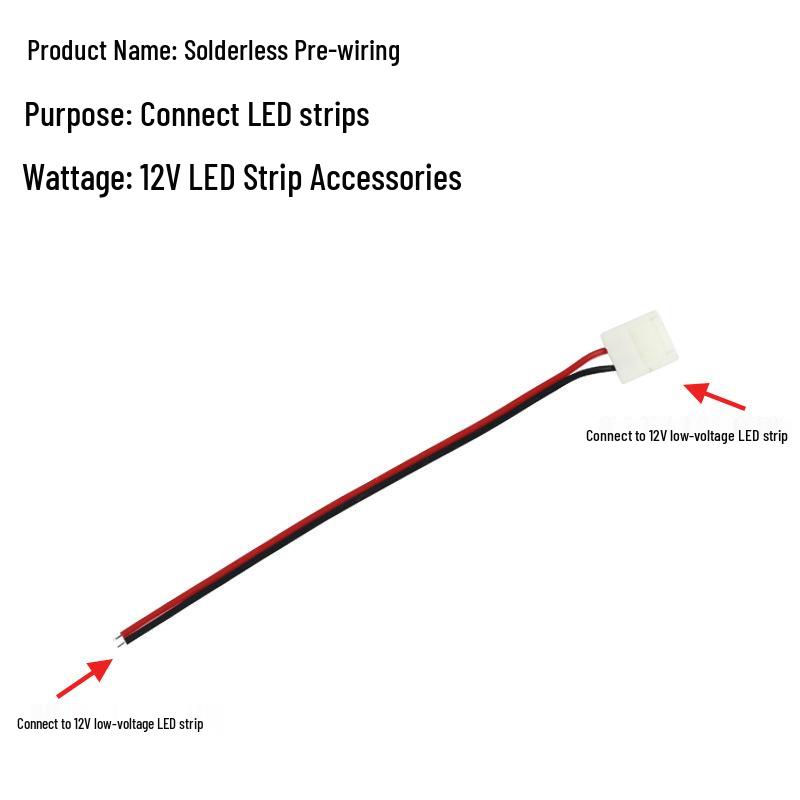 Solderless Connector Cable for LED 3528/5050 Strip Light - Seven-Color Snap, Low Voltage