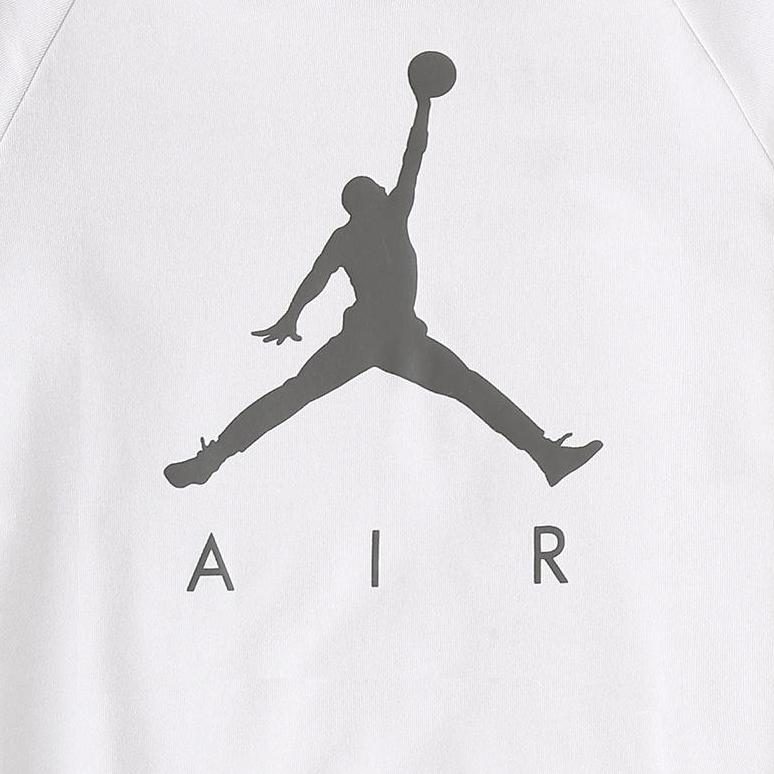 Jordan Kids Logo Print Round Neck Long Sleeve Sweatshirt Kids Sweatshirt Light-Bone HA5072-040