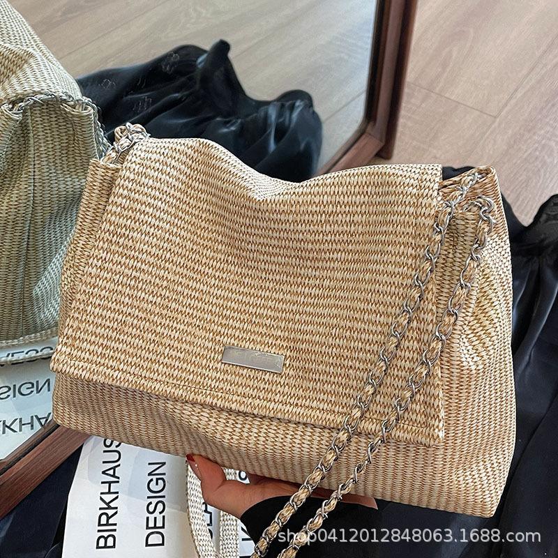 Casual Women's Shoulder Bag 2025 New Trendy Large-capacity Commuter Tote Bag Fashionable Niche Chain Messenger Bag