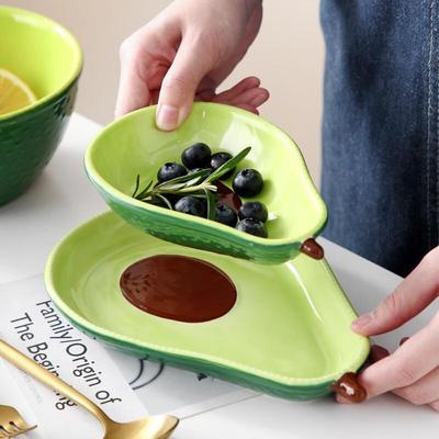 Ceramic Avocado Fruit Salad & Dessert Bowl