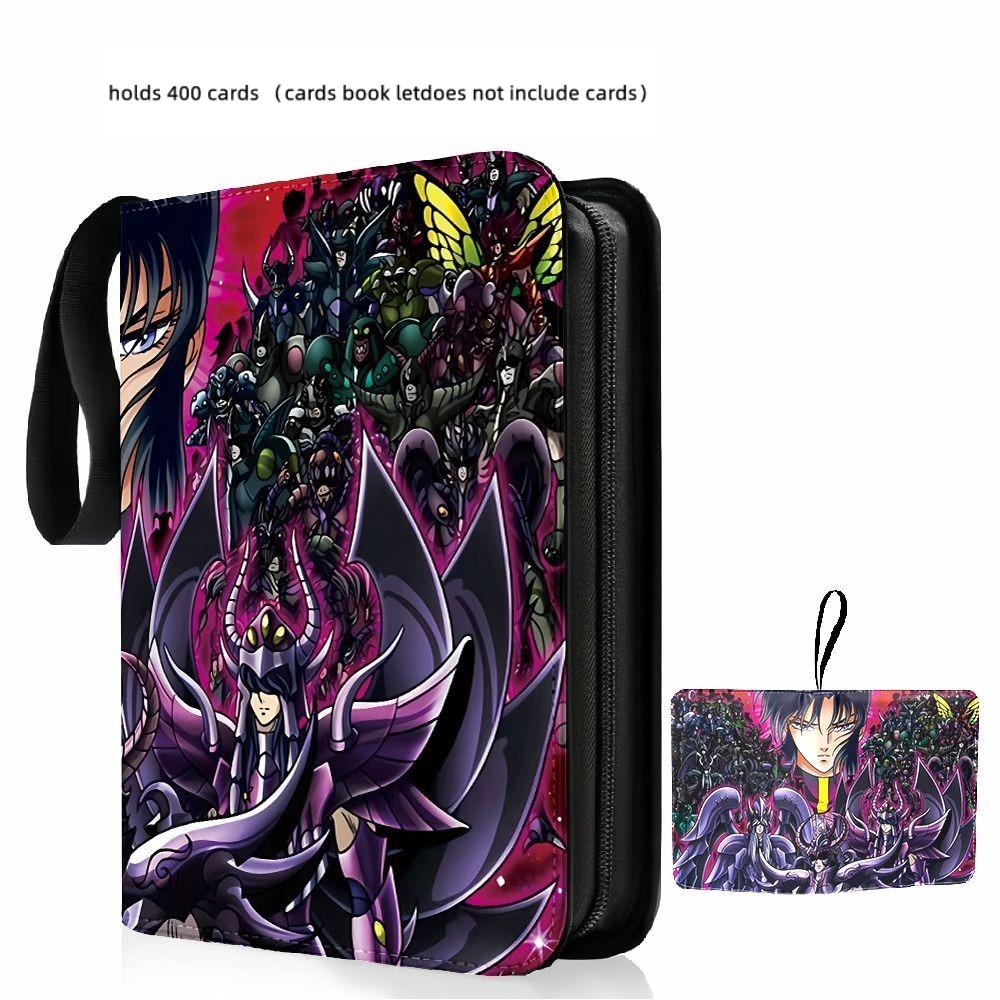 400pcs/900pcs Saint Seiya Card Album Book Folder 4/9 Card Slots Collections Zipper Double Pocket Zipper Card Binder Holder