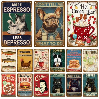 Retro Wandkunst Tinnen Bord Interieur Buiten Esthetische Kamer Vintage Huisdecoratie Items Decoratie Luxe Metalen Bord Poster Borden Bar