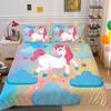 2023 Nuevo estilo Estampado de Unicornio 3D Juego de Ropa de Cama 100% Poliéster Decoración de Dormitorio Microfibra Cómodo Lujoso Funda de Edredón