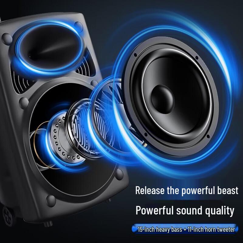 SAST A90 15-inch Portable Bluetooth Karaoke Speaker