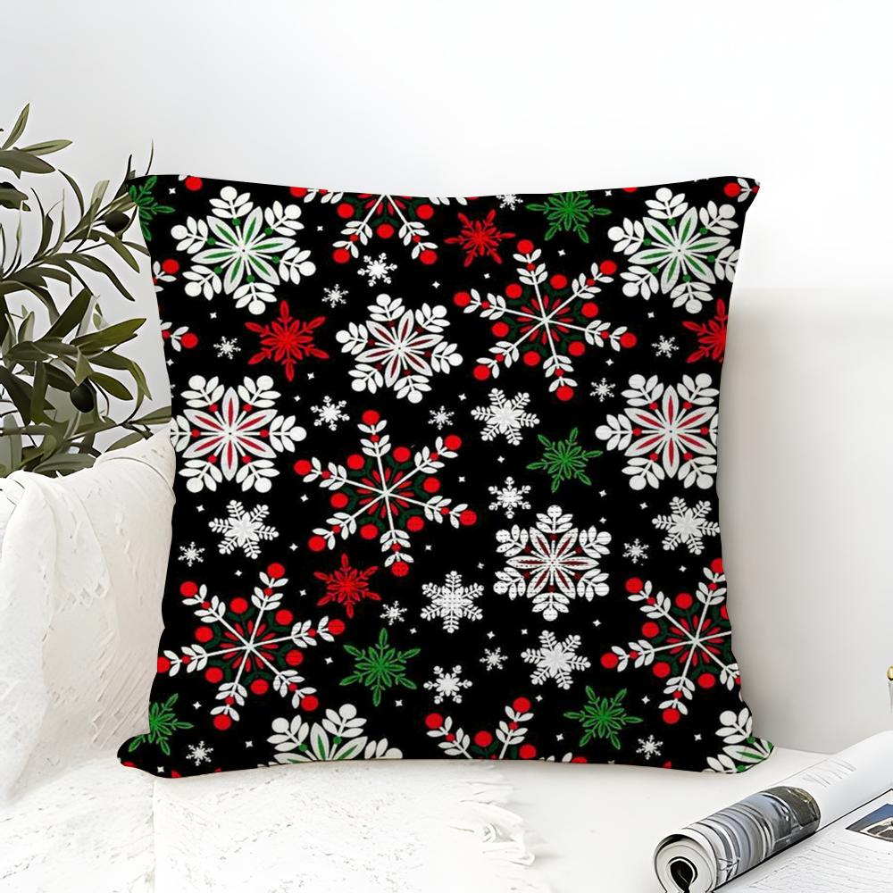 Snowflakeshaped treelike striped pattern Pillow Case linen pillow case sofa home decor cushion cover cushion cove