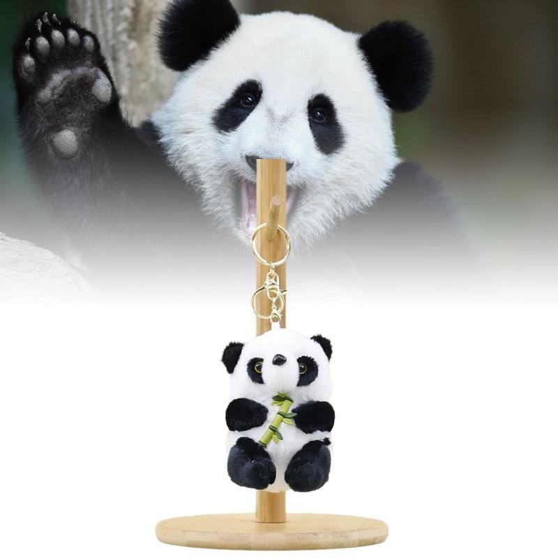 Charming Panda Plush Pendant Cuddly Stuffed Animal Keychain For All Ages