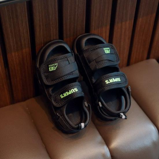 Kids' 2026 Korean-Style Summer Sandals: Soft Sole, Velcro, Open & Closed Toe Beach Shoes