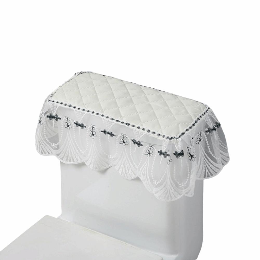 Vintage Toilet Water Tank Cover Court Style Toilet Closestool Cover Toilet Cover Four-Season White Single Layer