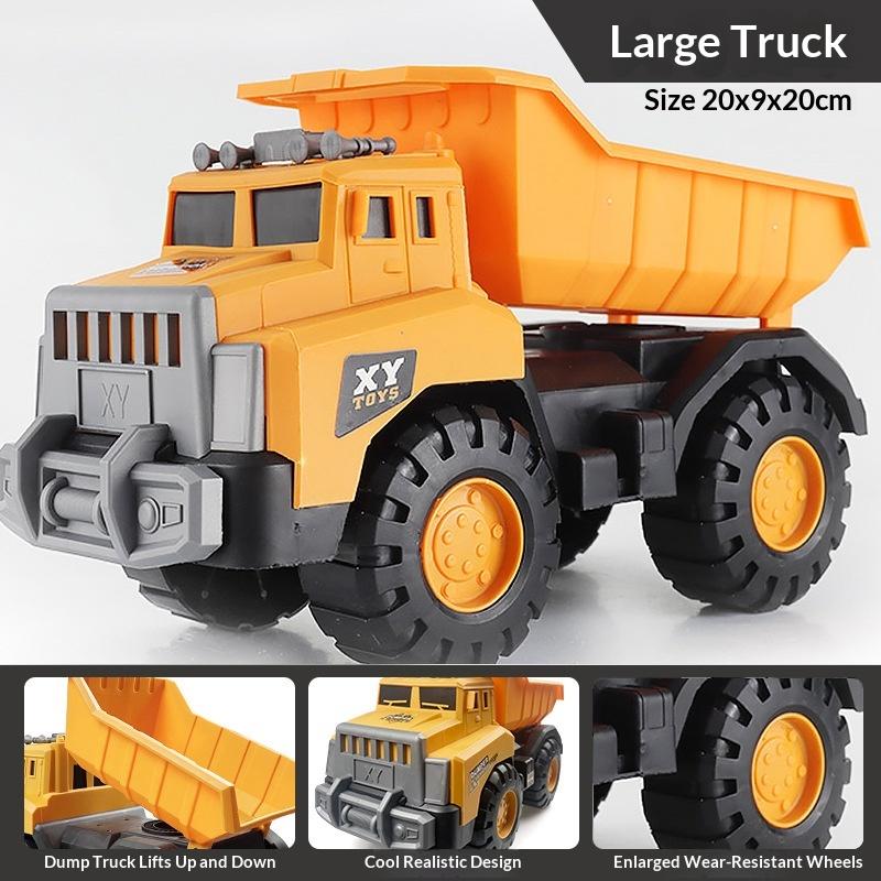 1Pcs Simulation Vehicle Big Toy City Car Concrete Mixer Truck Fire Role Play Boy Gift Construction Vehicle Sliding Bulldozer Toy