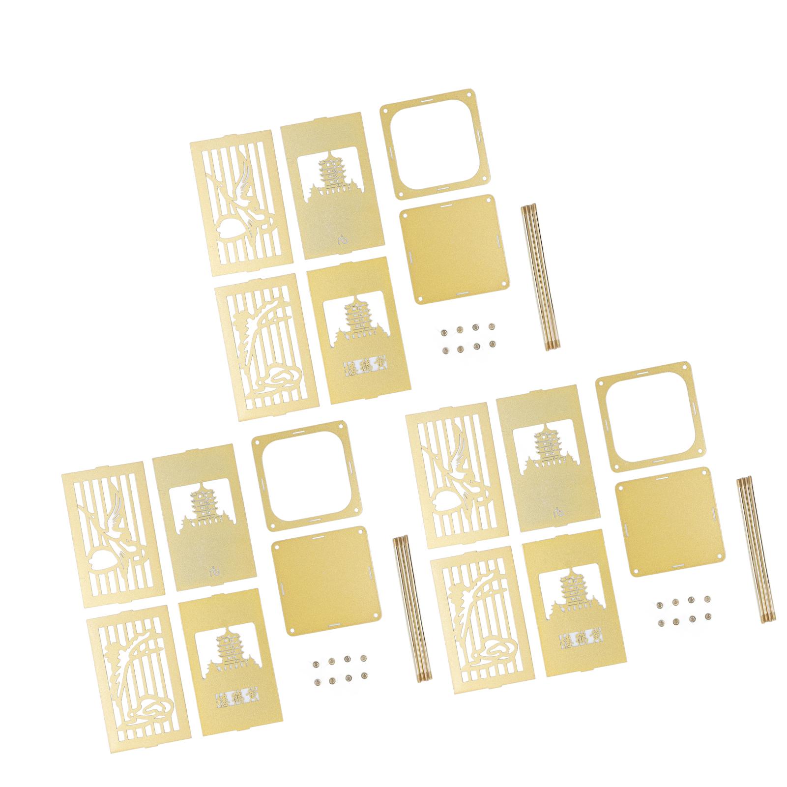 

Pen Holder Gold Unique Design Chinese Tower Easy Assembly Surfaces Plating Metal Pen Holder for