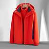 Autumn & Winter 3-in-1 Couple's Fleece-Lined Jacket Set: Detachable, Thickened Outdoor Mountaineering Coat for Men & Women