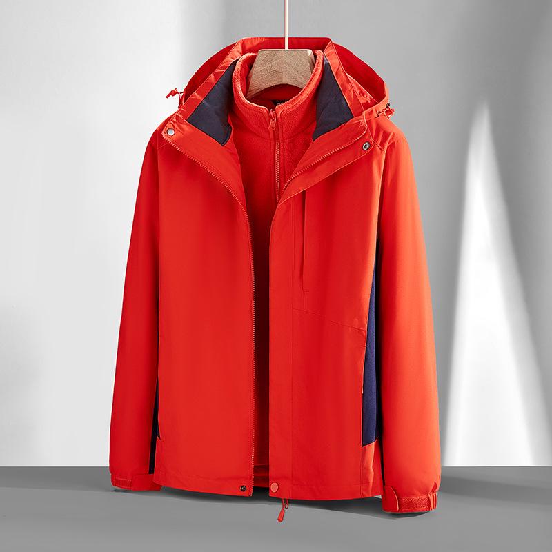 

Мужская и женская отстегивающаяся флисовая подкладка, ветрозащитная, водонепроницаемая куртка с капюшоном для холодной погоды L