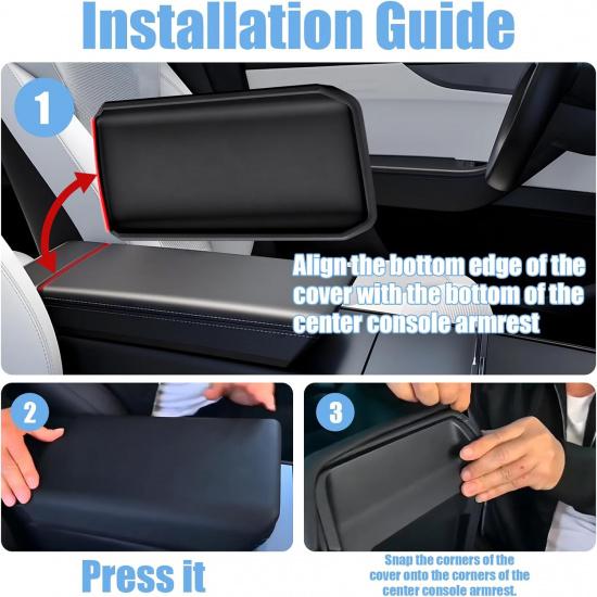 

Center Console Armrest Cover Fit for Tesla Model Y Juniper (2025-2026) & Model 3 Highland (2024-26) Soft Touch, Anti-Slip, Scratch-Resistant, Easy to