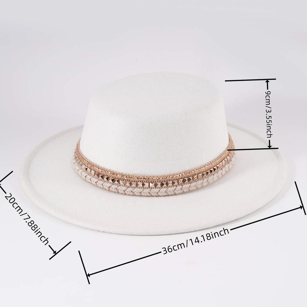 New carnival party festival handmade strapped cowboy hat top hat woolen jazz hat