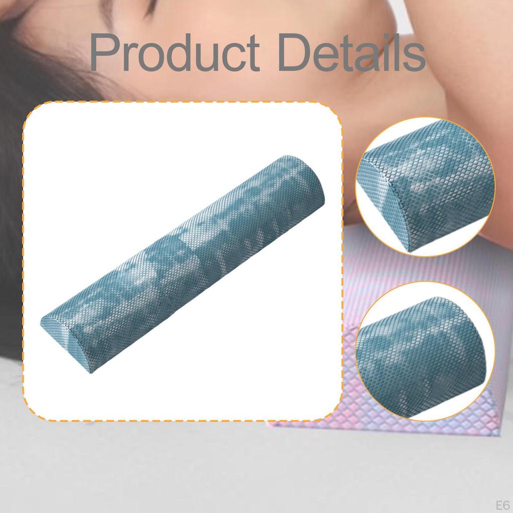 EVA Foam Roller Balance Training Non-Slip Back Massage Half for Pilates Sports Fitness