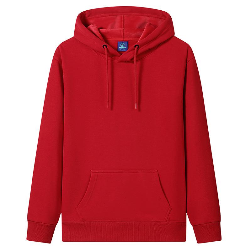 QICED Jesienna i Zimowa Bluza z Kapturem Męska Ciepła Pikowana Pogrubiona Bluza Luźna Duży Rozmiar Modna Bluza z Kapturem